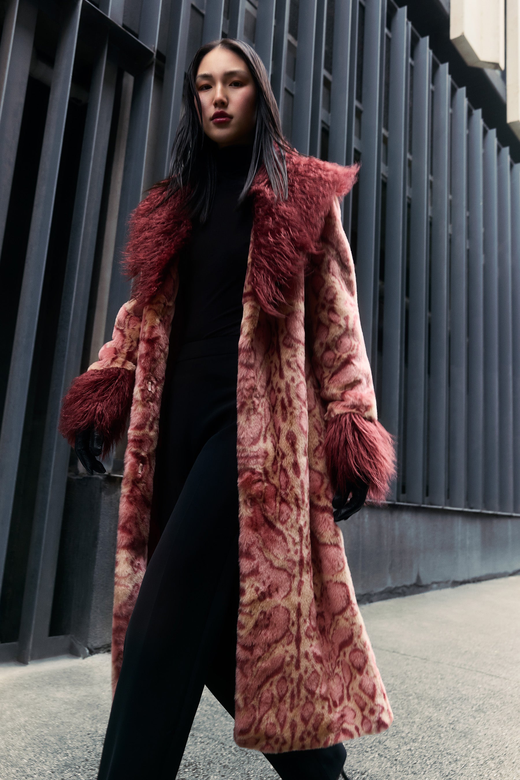 NEW UNREAL FUR women\'s amelia hat in metallic pink FURRY BUCKET PINK | TYLERLAMBERT main image 2