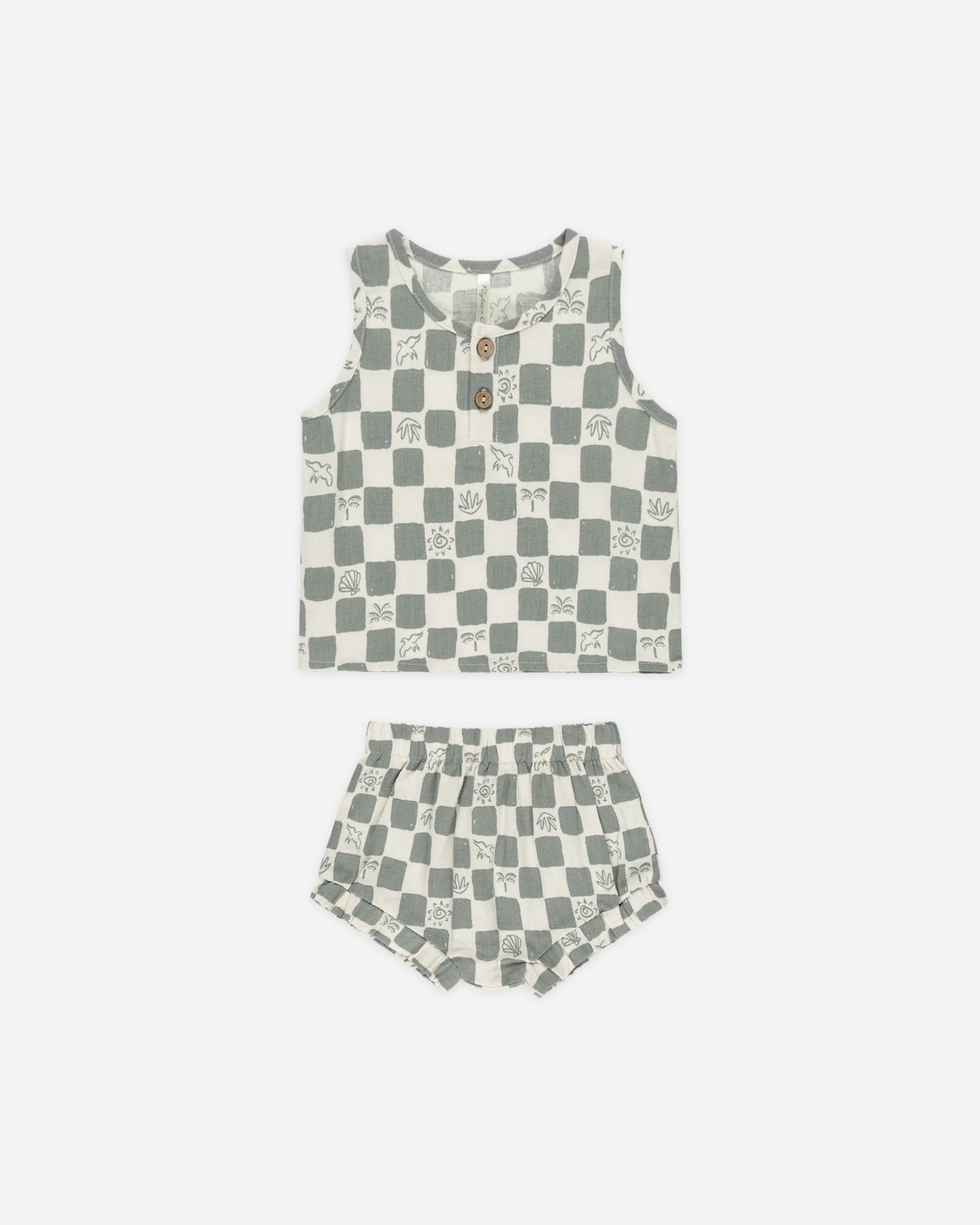 Baby Tank Set | Coastal Check