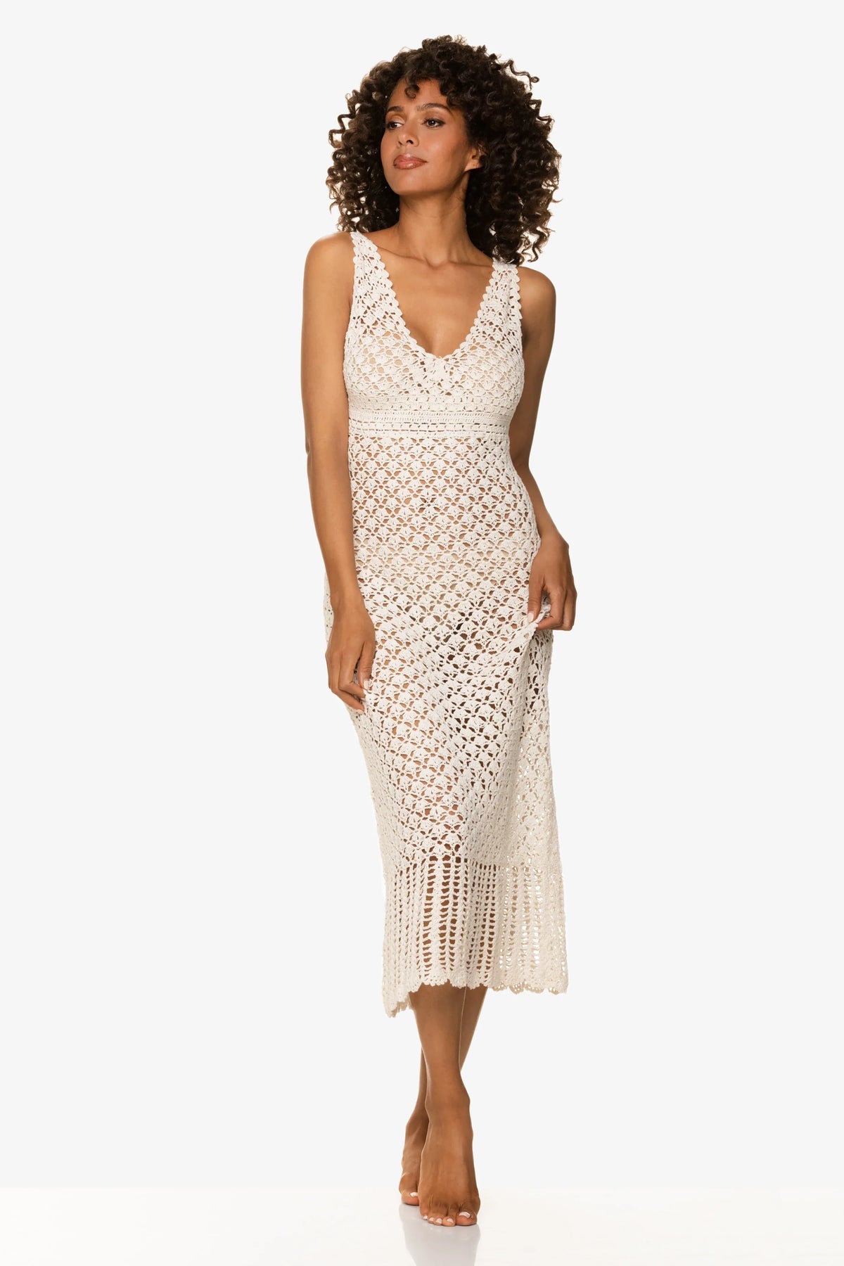 Claudia Crochet Cover Up Ivory