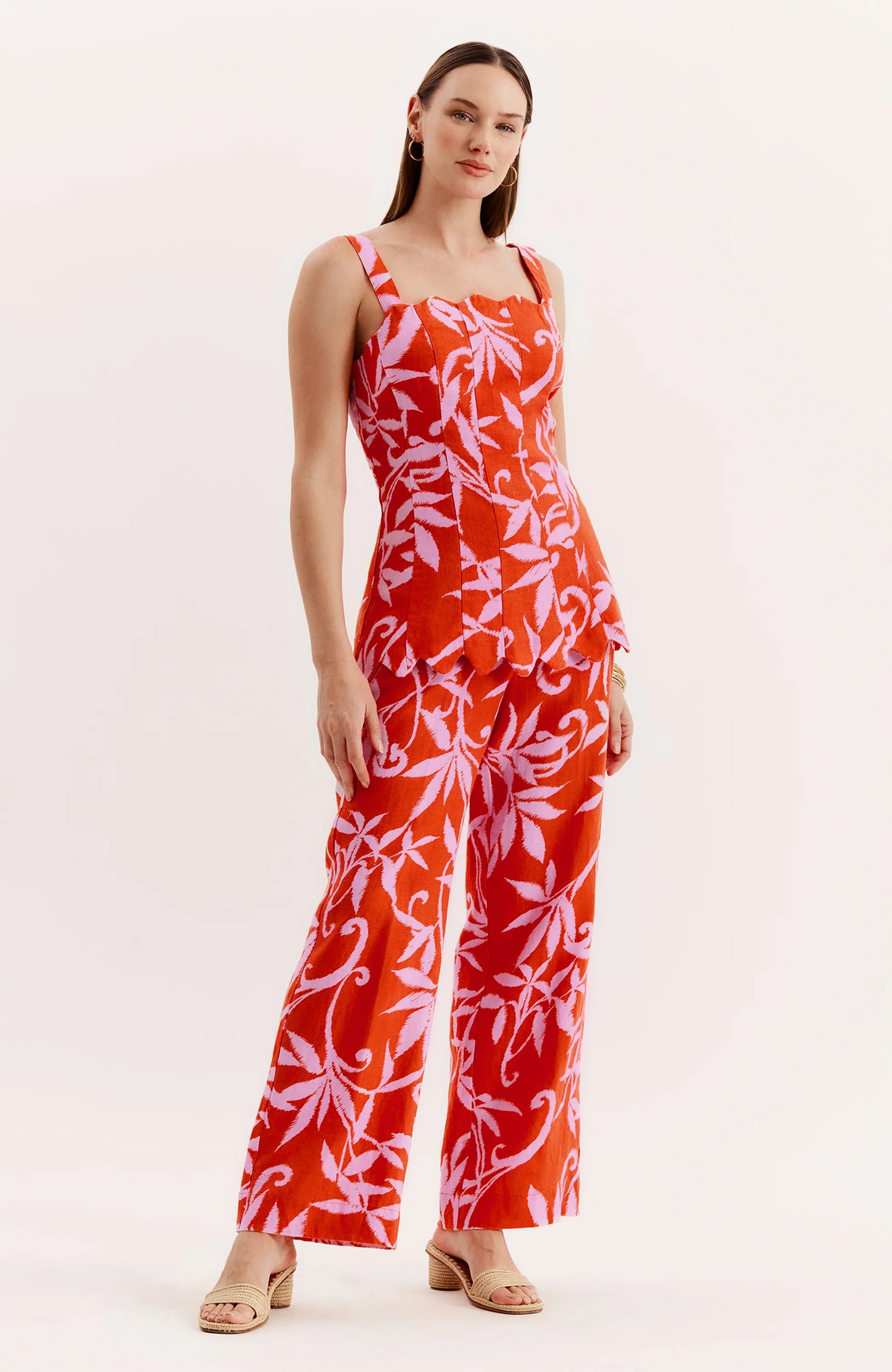 Vanessa Linen Top Orchid