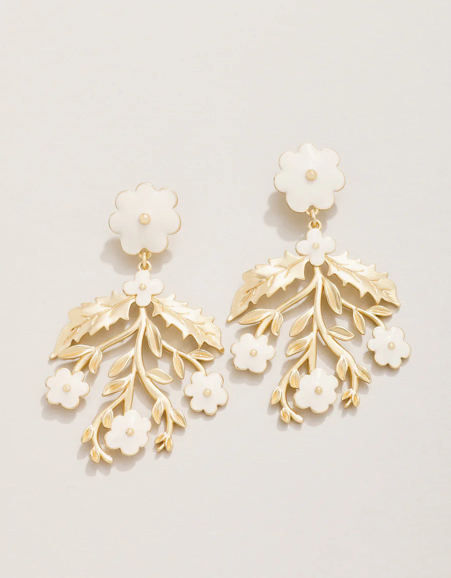 Delphinium Earrings Cream