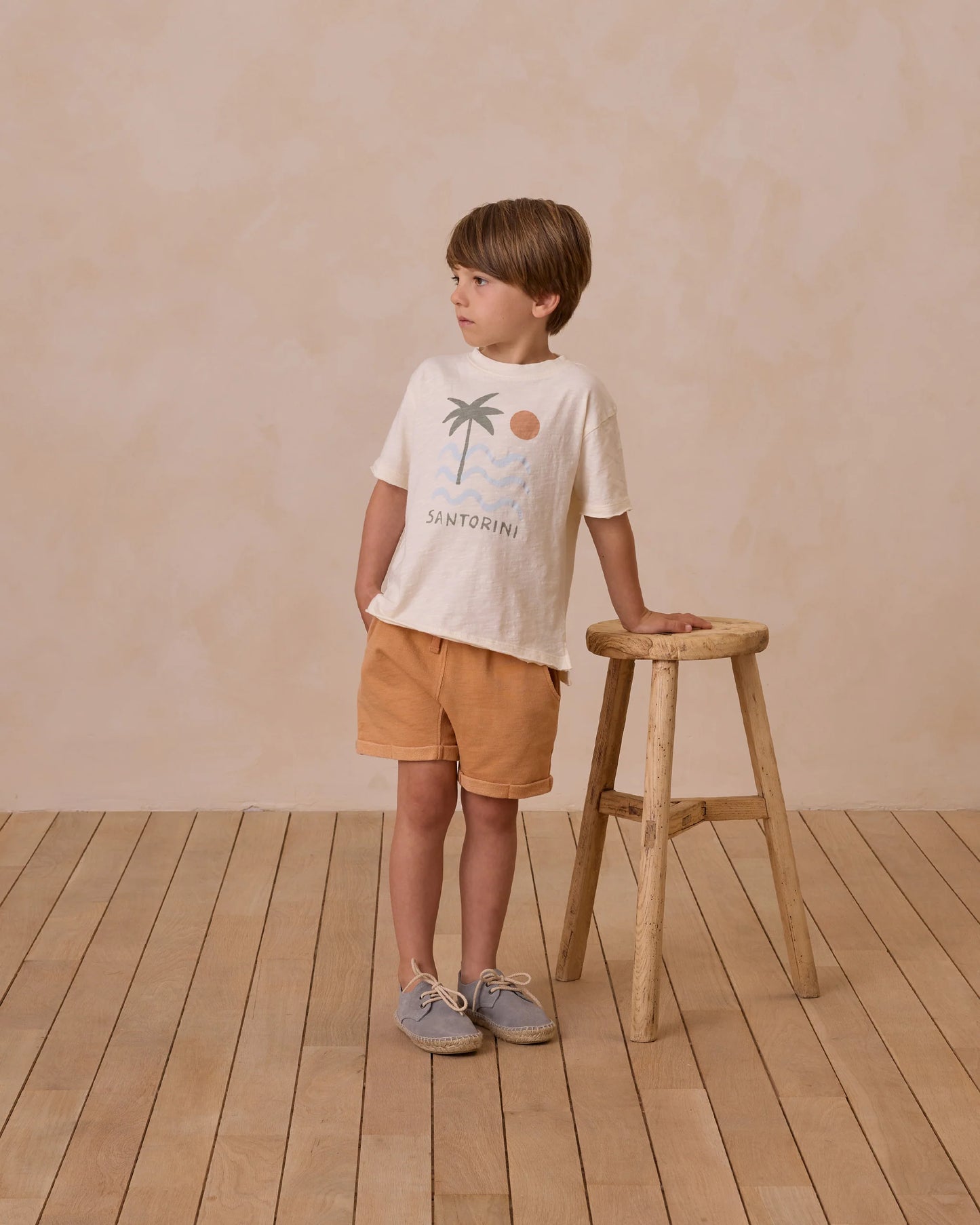 Raw Edge Tee Santorini