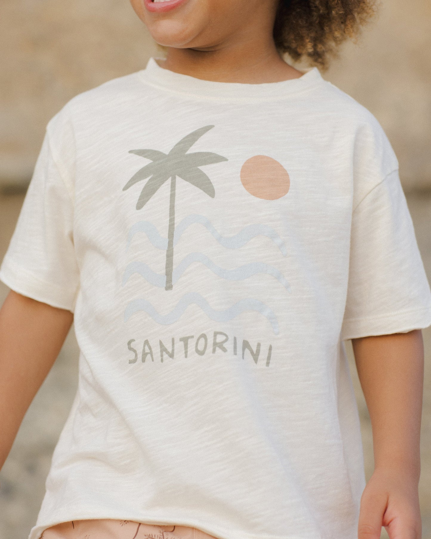 Raw Edge Tee Santorini
