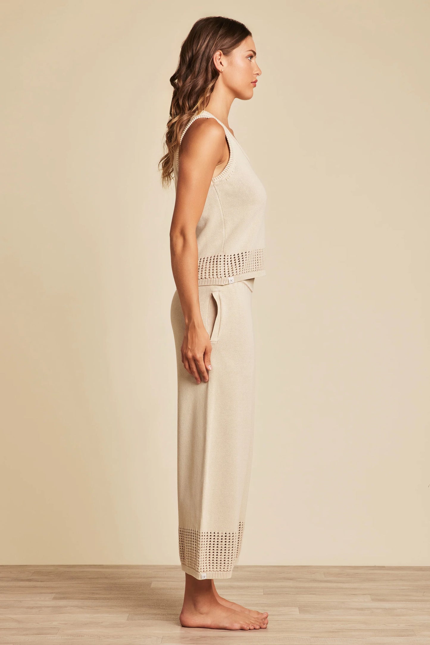 Sunbleached Scoop Mesh Tank