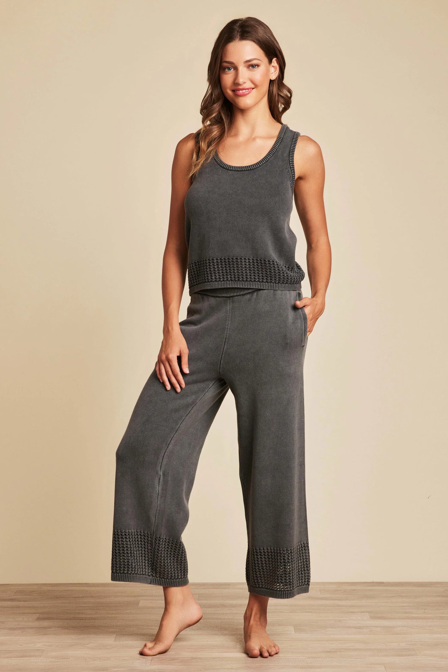 Sunbleached Scoop Mesh Tank