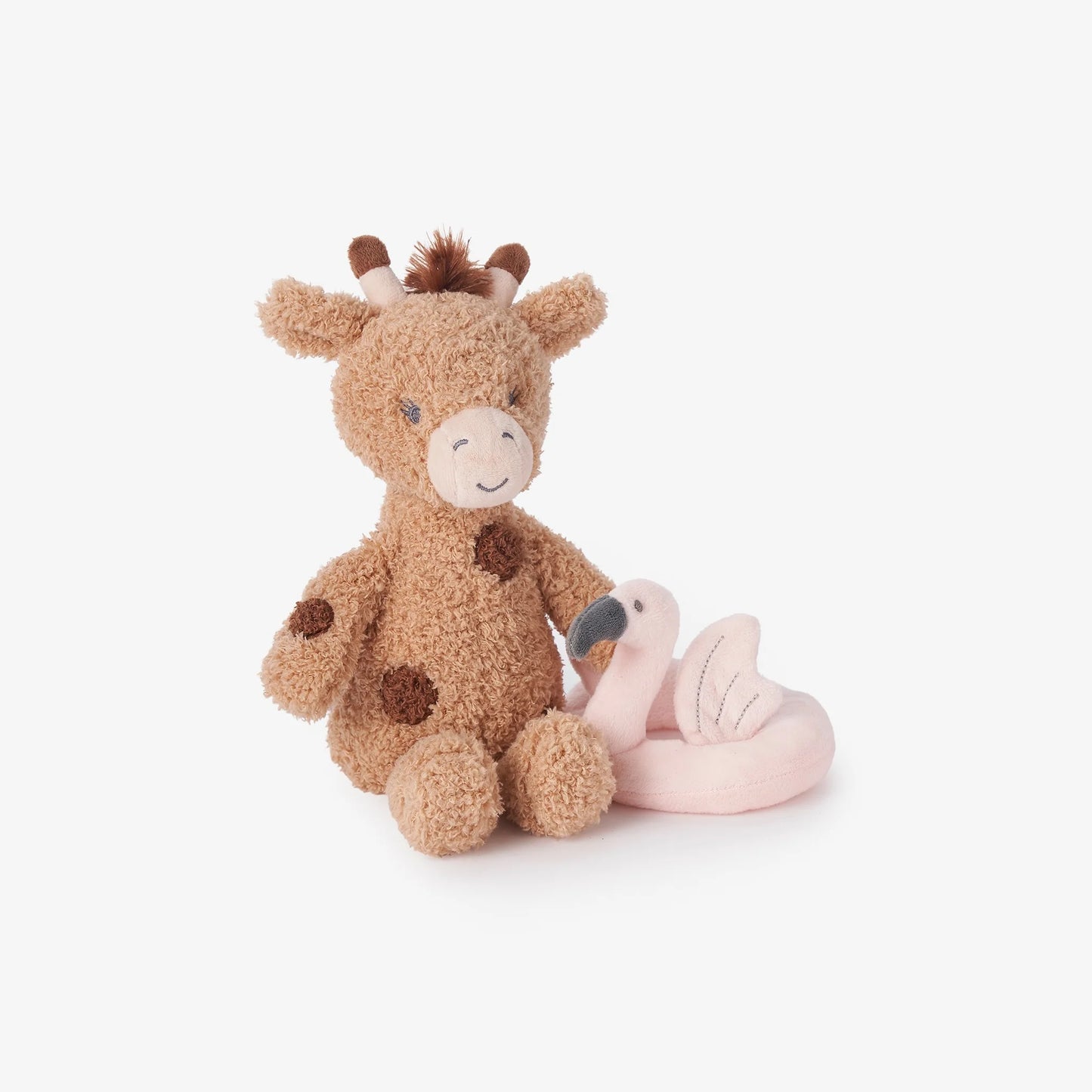 Giraffe Plush Toy With Flamingo Floaty Rattle
