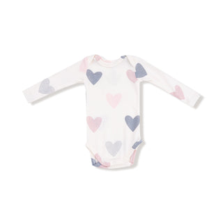 Hearts Modal Rib Lap Shoulder Bodysuit