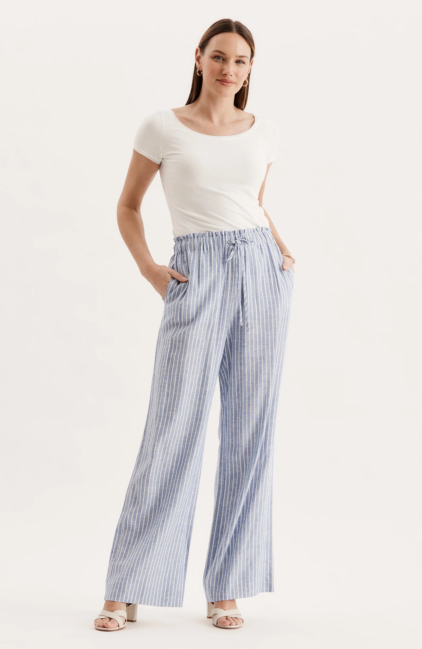 Palmer Striped Pant Blue