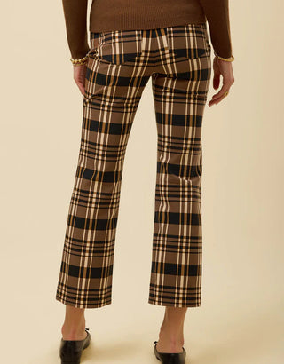 Maren Kick Flare Pant Guerard Estate Plaid