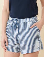 Load image into Gallery viewer, Winnie Drawstring Short Mini Stripe Sea Blue