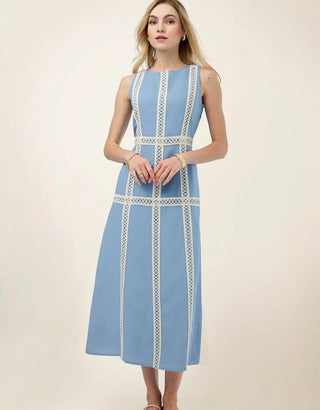 Martina Midi Dress Lakeside Blue