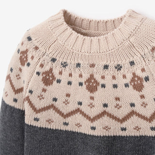 Charcoal Woodland Fairisle Sweater and Plaid Pants