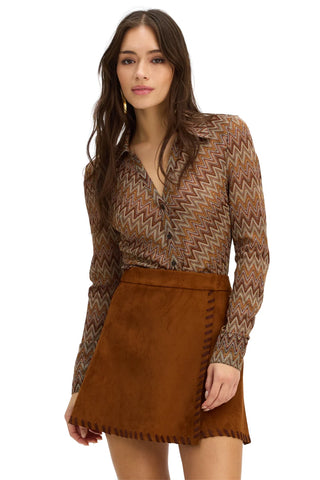 Whipstitch Ezra Skirt Chestnut
