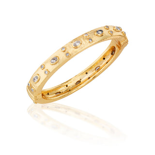 Maharani Hinged Bangle Clear Cubic Zirconia