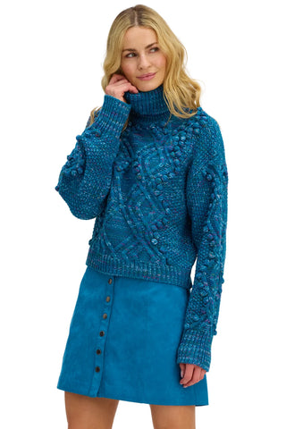 Daphne Sweater Teal Multi