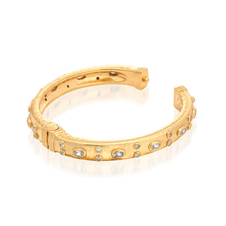 Maharani Hinged Bangle Clear Cubic Zirconia
