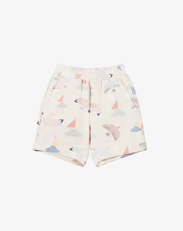 French Terry Patterned Shorts