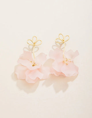 Corolla Stem Earrings Pink