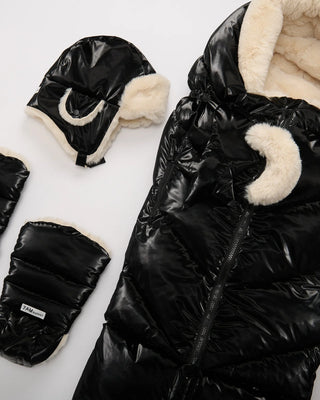 Chapka Hat Ushuaia Black Liquid Shine Arctic Faux O/S