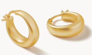 Mod Ballon Gold Hoop Earrings