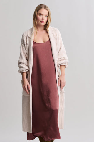 CozyChic Cotton Rib Long Coat