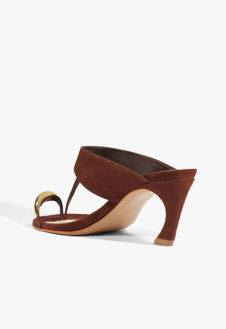 Maisie Nubuck Sandal Chestnut Brown