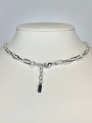Prada Black And Silver Chain Necklace