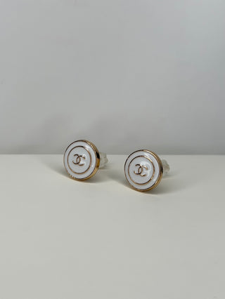 White Gold Stud Earrings
