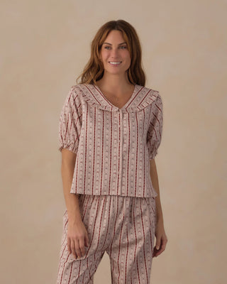 Women’s Ruffle Pajamas Candy Cane Lane