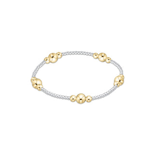 Classic Mixed Metal Purpose 6mm Bead Bracelet