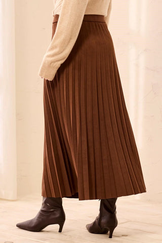 Pull On Pleated Skirt