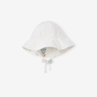 Up & Away Grey Seersucker Reversible Sunhat Dreamscape