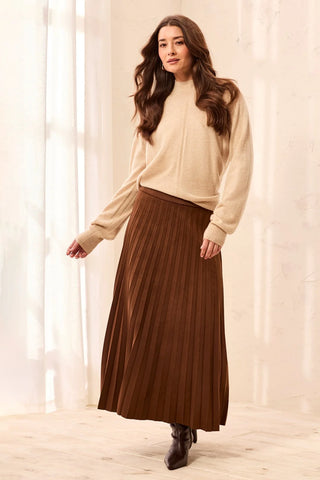 Pull On Pleated Skirt
