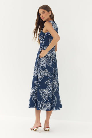 Bates Dress Dramatic Vining Iris