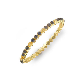 Berry Gem Petite Hinged Bangle Blue Labradorite