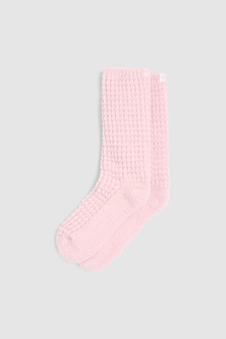 CozyChic Waffle Socks Petal