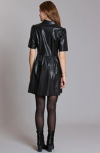 Load image into Gallery viewer, Vegan Leather Black Dress
