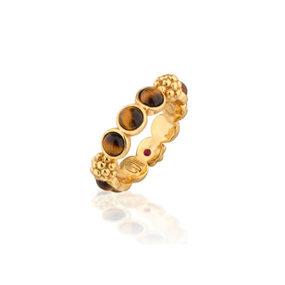 Berry Gem Ring Tigers Eye