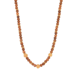 Berry Single Strand Petite Beads Necklace 16”+2” Teak