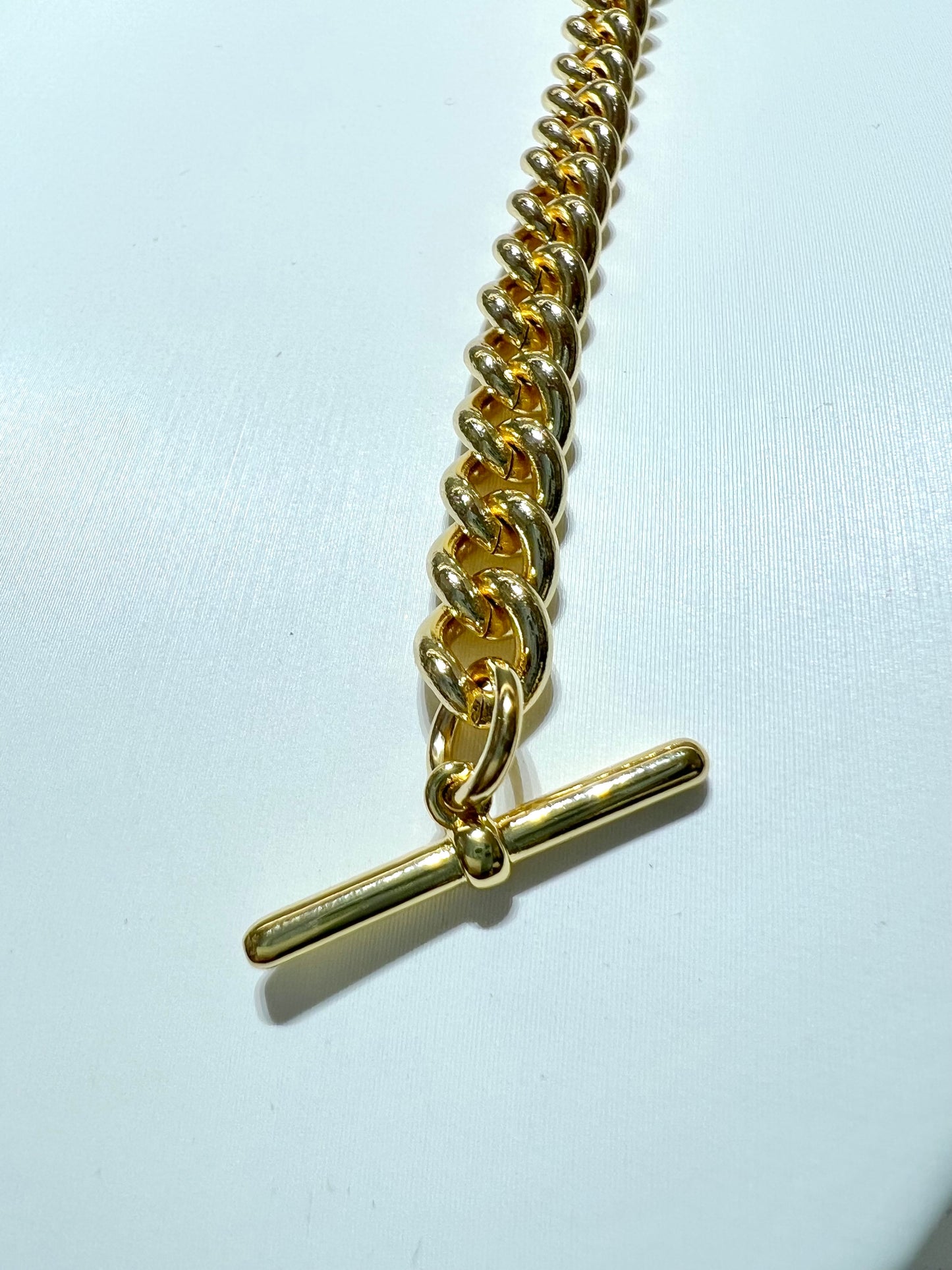 Chanel Gold Cuban Chain Toggle Necklace