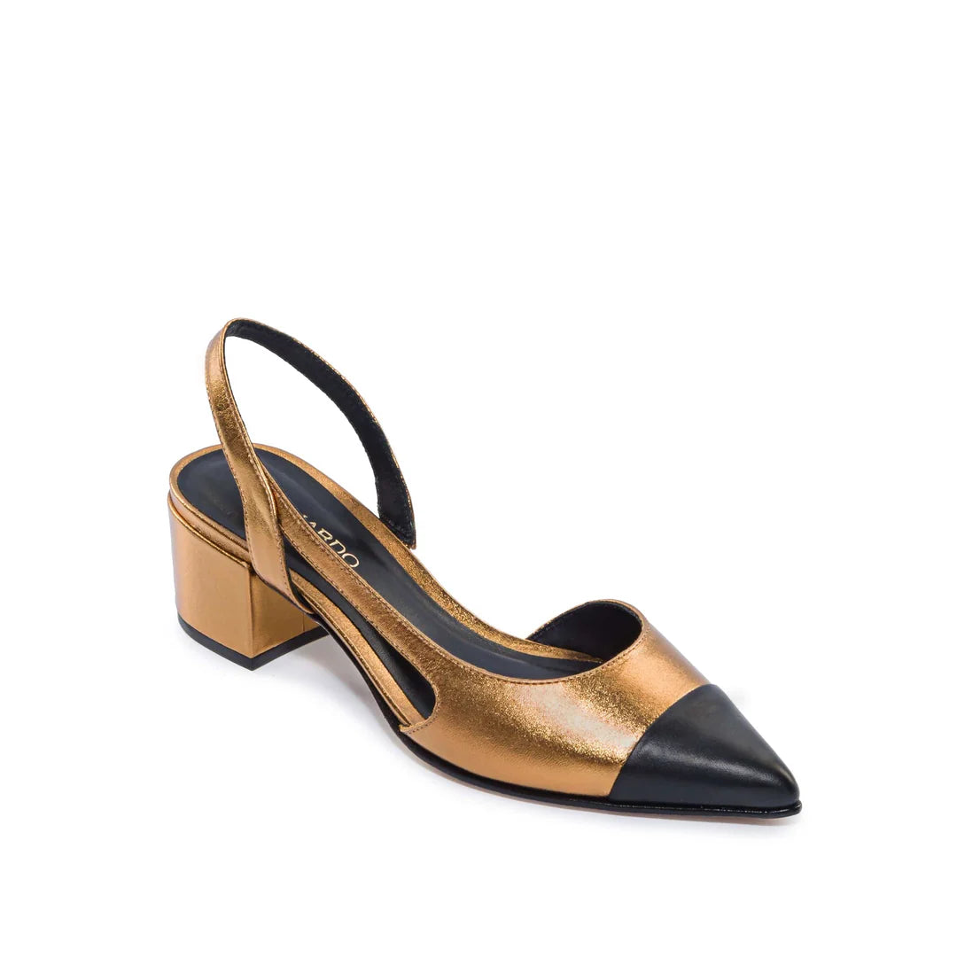 Bernardo Monroe Bronze Pump Antique Calf