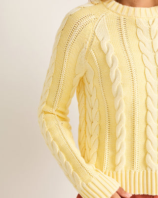 Cotton Cable Sweater Butter Yellow