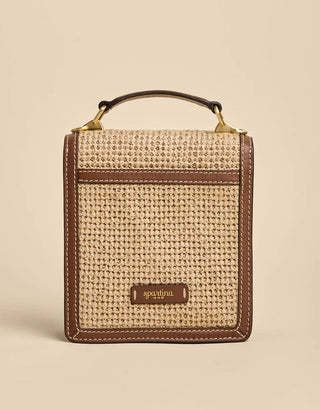 Straw Case Crossbody Natural/Brown