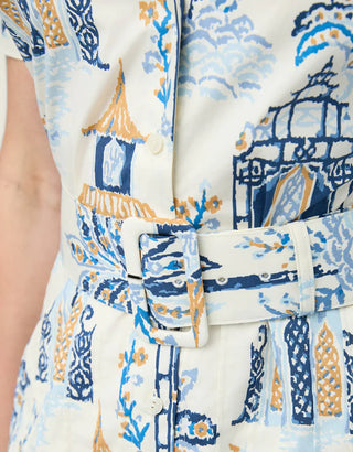 Lupita Midi Dress Flagler Cream