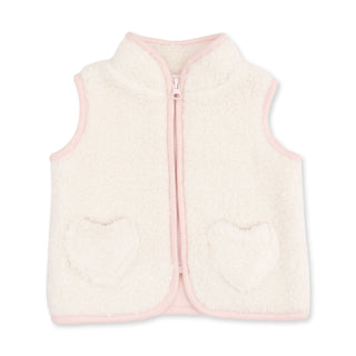 Sherpa Vest With Heart Pockets