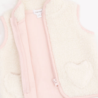 Sherpa Vest With Heart Pockets