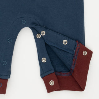 Varsity French Terry Zip Neck Romper