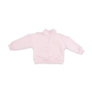 Veiled Pink Bows Half Zip Sweatshirt