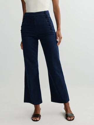 Karmine Refined Wide Leg High Rise 28" Jeans Bright Navy