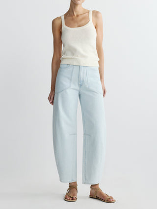 Micro Barrel High Rise Jeans Saltstone